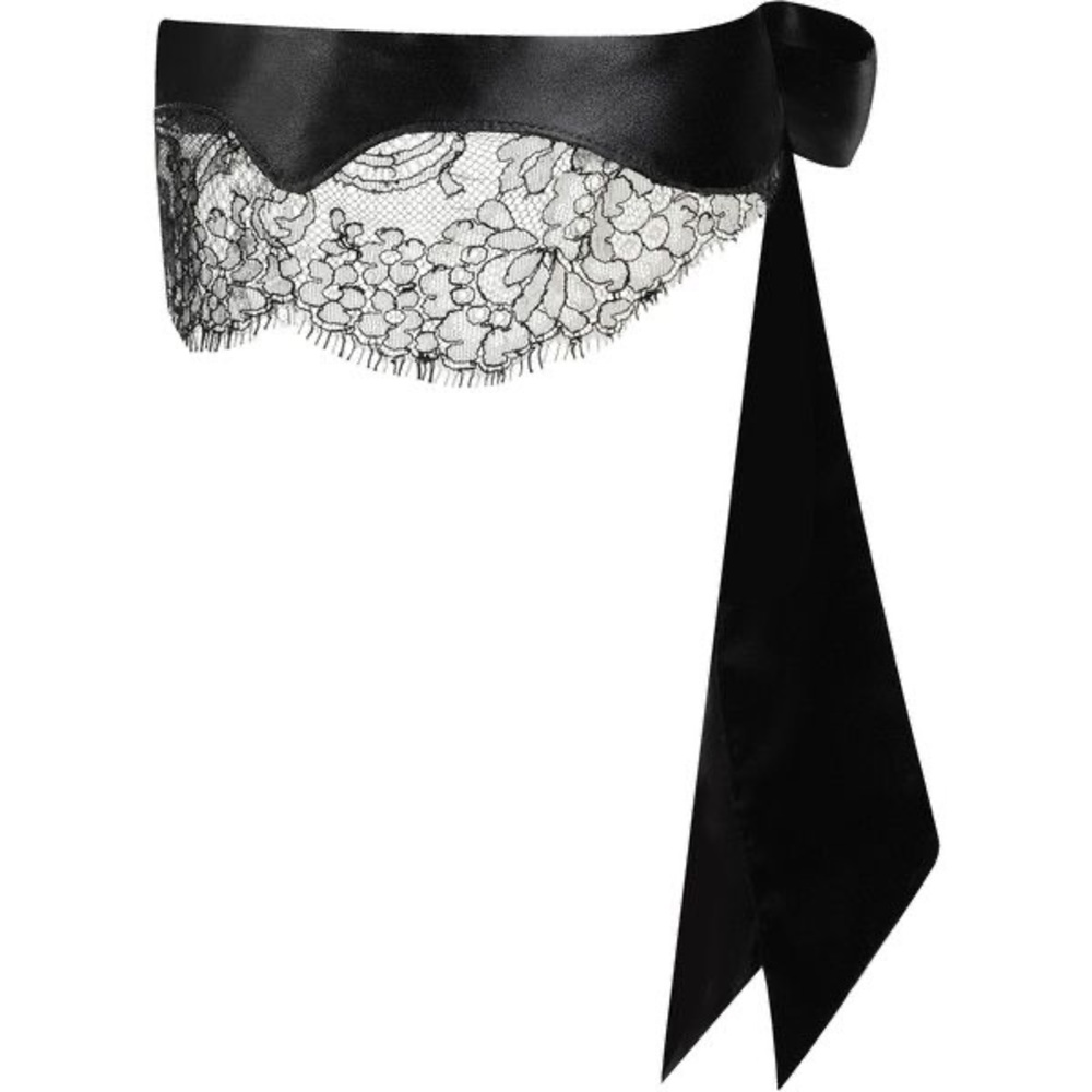 NWT RARE Agent Provocateur Eyelash Lace and Silk Black Eyemask